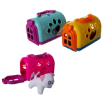 Mini Plush Pet in Carrier, Assorted